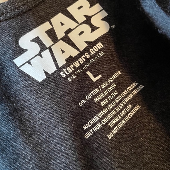 Girls Disney Star Wars Graphic 3/4 Sleeve Top L - Picture 9 of 9